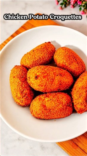 Crispy Chicken Potato Croquettes | Easy & Delicious Snack Recipe #shorts