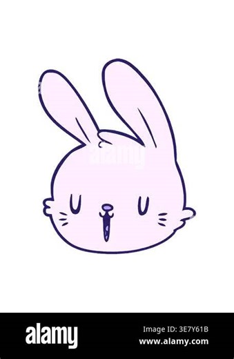 shivering motion animation of cartoon rabbit face Stock Video Footage - Alamy