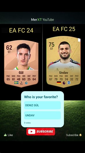 Which One Is Better? Gül vs Undav Card Evolution 🔥 #fifacomparison #striker