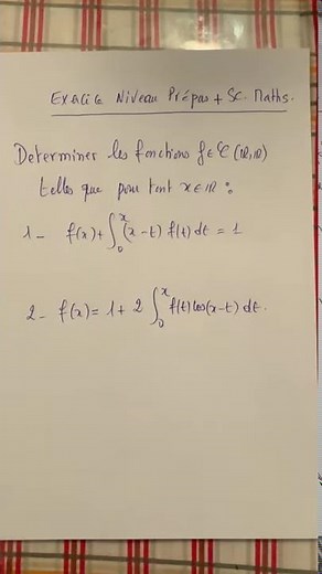 Exo sur le calcul d integrale