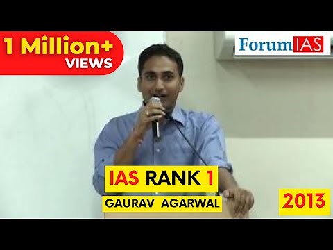 IAS Rank 1 Gaurav Agarwal Talk on Life in IAS - Must Watch at ForumIAS Community Meet