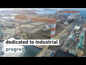 Drone's-eye view of Nagasaki Shipyard