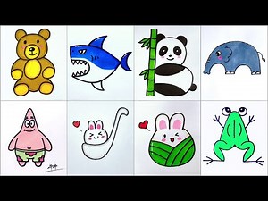 10+ Easy Cute Animal Drawing for Kids | Learn How to Draw Step by Step