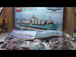 LEGO Maersk Line Triple-E Container Vessel set 10241 Unboxing video