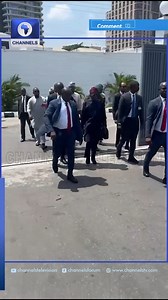 815K views · 5.4K reactions | President Bola Tinubu walks alongside his entourage towards his private helicopter to inaugurate the Lekki Deep Sea Port Tax Credit Concrete Road. #ChannelsTVNews | Channels Television | Facebook