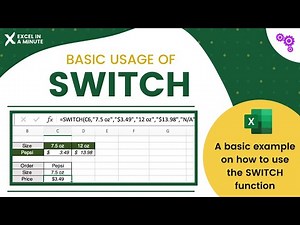 THE BASIC USAGE OF THE SWITCH FUNCTION BY EXCEL IN A MINUTE
