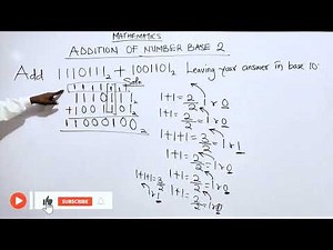 ADDITION OF BINARY NUMBERS:(Base 2) FOR YEAR 7 | Part 1 | #maths #Premiumhillacademy #binarynumbers