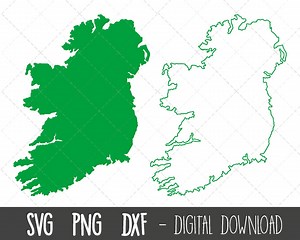 Ireland SVG, Ireland Map Svg, Ireland Map Png, Irish Map Outline Svg, Ireland Silhouette, Ireland Map Cut File, Cricut Silhouette Cut File - Etsy