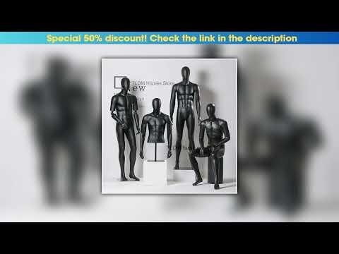 Today Only Dumb Black Mannequin Full Body Men's Clothing Store Men's Model Display Stand Clothing S
