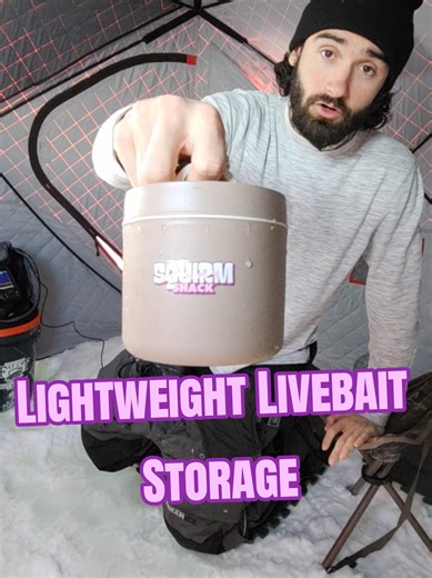 Lightweight Livebait Storage Container #livebait #nightcrawler #bait #storage #foryoupage @Squirm Shack