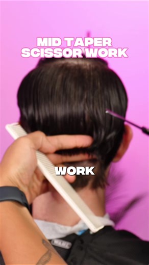 Middle part flow scissor work step by step! #barber #haircuttutorial #beforeandafter