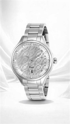 Official Invicta Stores on Instagram: "Silver‑tone simplicity with Angel grace. The Invicta Angel 27437 brings a 38mm stainless steel case and bracelet together with a matching silver dial, creating a clean, versatile look that wears like a piece of jewelry you can rock every day. ✨ ⚙️ PC32 quartz movement for reliable, worry‑free timekeeping. 🌟 Silver metal dial and bezel for a sleek, monochrome, goes‑with‑everything aesthetic. 🔗 16mm stainless steel bracelet with fold‑over push‑button clasp