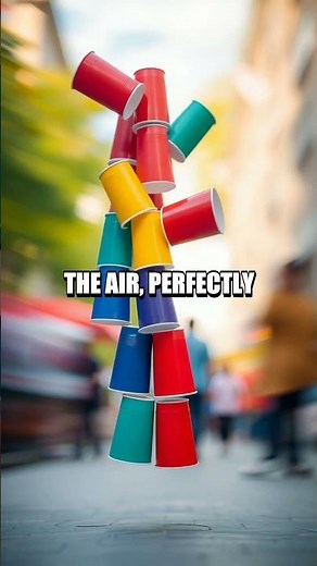 Unbelievable One-Handed Cup Stacking