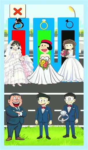 Ai sẽ là người chọn lấy được cô dâu shizuka #doraemon #nobita #shizuka #nobitashizuka