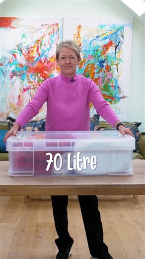 Big organisation starts with a 70L box!🏠Tidy space, happy place. #reallyusefulbox #storagegoals #easystorage #selfstorage #artstorage #filing #archiving #organisation | Really Useful Box
