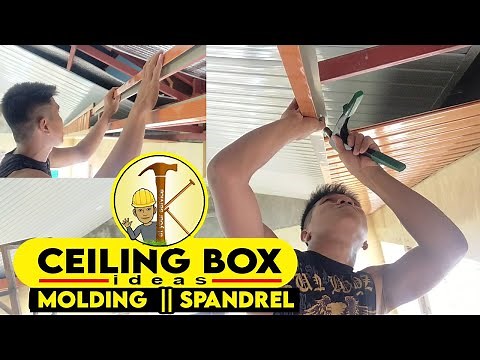 how to make CEILING PROJECT | Part 3- how to install J-Molding and Spandrel | Ceiling Box