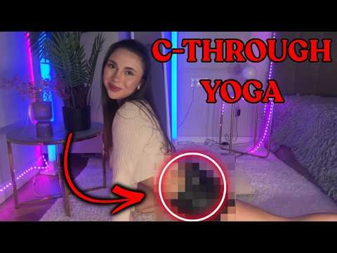 [4K] Mabel YOGA Flow - Puppy Pose Yoga Tutorial Girl - Tight Shorts Gentle Stretch