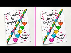 😍 Thank You Card 😍 | Easy & Beautiful Thank You Card | Last Minute Thank You Greeting Card Ideas