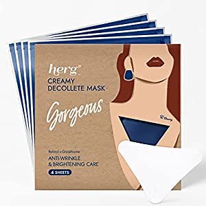herg Decollete Cream Patches, Wrinkle Treatment, Anti wrinkle, Rejuvenating, Brightening, Reduce Puffiness, Decollete Masks for Beauty & Personal Care,