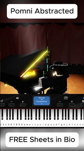 The Amazing Digital Circus - Pomni Abstracted | Roblox Piano 🔥 #piano #pianoshorts #roblox #shorts