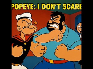 Popeye: I Don't Scare (1956) | Classic Cartoon Showdown with Bluto!