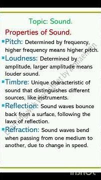 Explanation, Definition, Examples, Properties & Application of Sound. Science #amnaehsan.Physics.