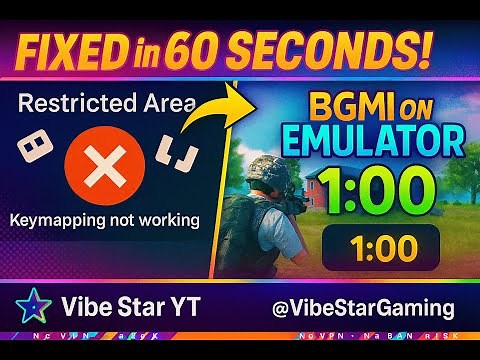 BGMI on Emulator - Restricted Area fix + Keymapping