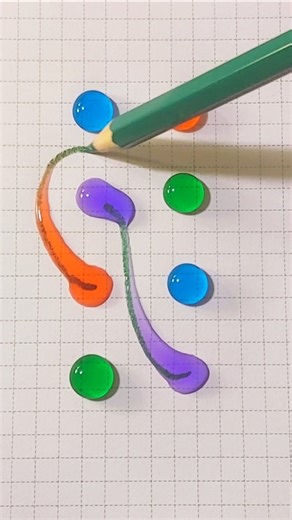 Connect the drops of color (57) #shorts #art #colors #funny #mixing #satisfying #trending #viral