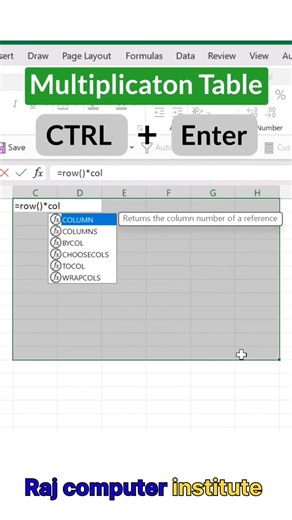 How to create Dynamic Multiplication in ms excel