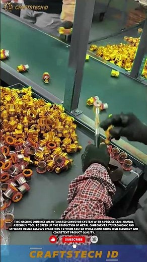 Automatic Component Assembly Machine with Precision Conveyor System#automaticmachine #industrialtech