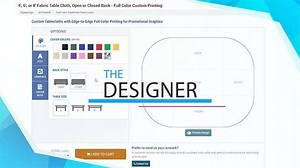 Our Designer Tool lets you customize your table cover on our website and preview the results with a rendered 3D image of the product. What other custom experiences do you think could be improved with the Designer? bit.ly/2DU65cq | Displays2Go