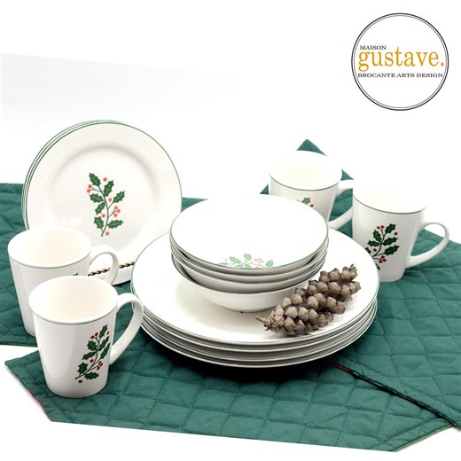 Mayfair & Jackson Christmas Dinnerware Set for 4 to 24 People | Vintage Holiday Tableware - Etsy Canada