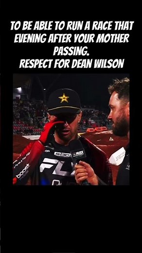 Dean Wilson mother passed. He Raced that night and won at RD 2 Aus Mx. Sending condolences!#Ausmx