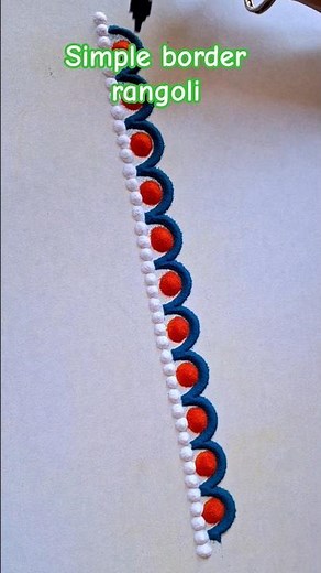 Easy Border Rangoli #trending #shorts #ytshorts #shortsvideo #viralshorts #art #borderrangoli #viral