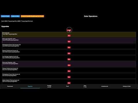 Conglomerate Simulator GamePlay #205: Sun, ~4.6 Unvigintillion Expertise