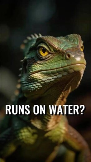This Lizard Can Run On Water 😳 #wildbit #shorts
