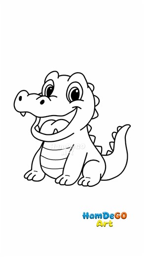 Learn to Draw a Fierce Crocodile Step-by-Step! 🐊✏️ AWESOME & Easy Drawing Ideas for Beginners! ✨ #drawingtutorial #howtodraw #crocodile #easydrawing #simpleart #beginnerart #stepbystep #viralart #fyp #trending #arttok #crocodiledrawing #wildlifeart | Hamdego Art
