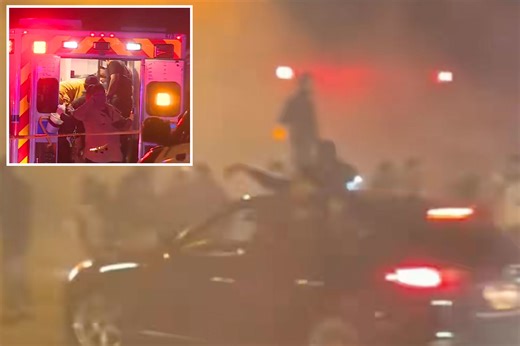 Shootout rocks massive street takeover while popular streamer recorded