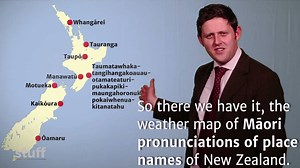 What's the forecast for Māori Language Week? Mispronounced Māori place names throughout Aotearoa! Don't worry, Stuff reporter Julian Lee is here to help: http://stuff.co.nz/s/PbGU | Stuff