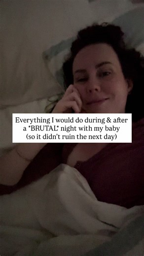 Hard nights used to send me straight into fixing mode. Clock-watching. Scrolling. Doing mental maths at 3am. (Zero stars. Do not recommend.) What helped the most wasn’t doing more, it was doing less overnight… and being really intentional the next morning. At night, I protected my sleep however I could: • no phone (hard, but it made falling back asleep so much easier) • no checking the time (no spiralling about wake-ups) • minimal movement - safe cosleeping side lying breastfeeding saved us Then