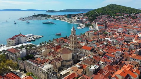 Drone Flight Over The Dalmatian Coast, Croatia