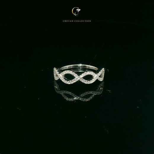 14K Gold Diamond Infinity Ring | Pavé Band Symbol of Love Jewelry - Etsy