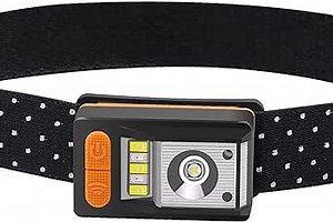 XPE+LED Rechargeable Headlamp, Super Bright Hight Lumen Head Flashlight with 7 Modes, Motion Sensor Headlight USB Charging, Waterproof Head Torch with White/Red Safety Light for Running, Hiking