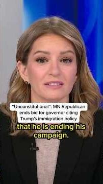 'Unconstitutional': MN Republican ends bid for governor citing Trump's immigration policy