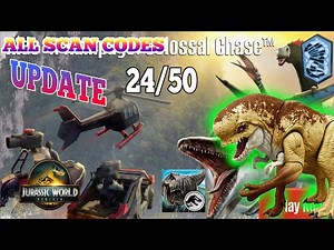 Jurassic World REBIRTH 2025 MATTEL Scan Codes All Dinosaurs UPDATE 24/50 DISTORTUS REX