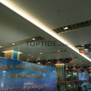 Multi Size Shape Ceiling Systems Aluminium Integrated Suspended Metal Ceiling