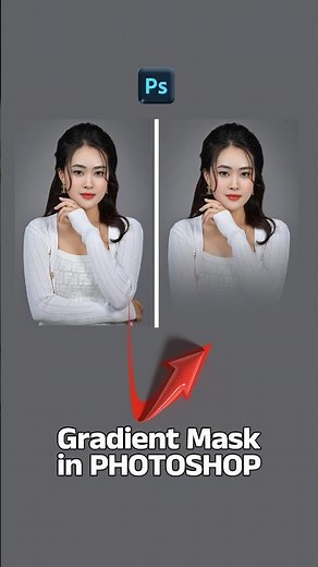 Photoshop quick design | Fading Gradient Transparent Effect using Mask in Photoshop #shorts