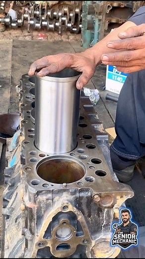sleeve installation cylinder head #shortsfeed #mechanic #liner #sleeve #foryou #trending #engine