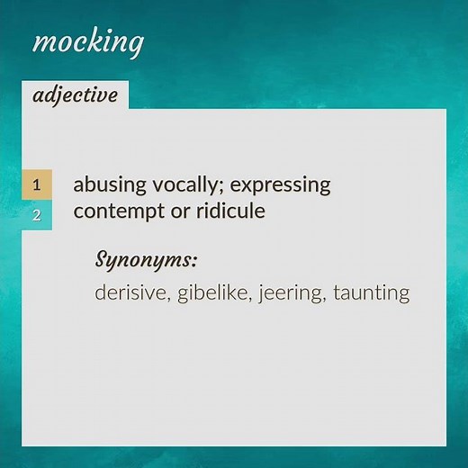 Mocking | meaning of Mocking