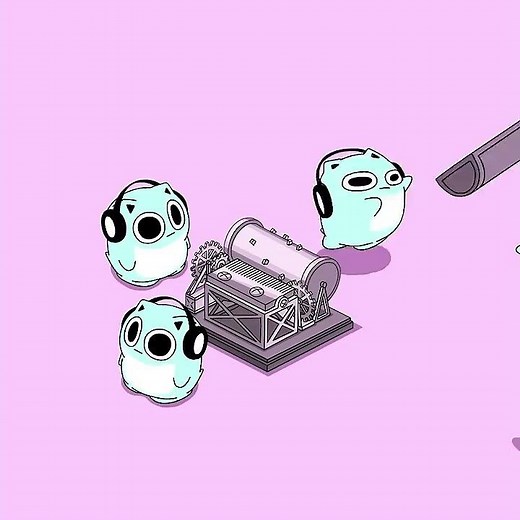 BLUE HAMHAM - Tiny music box players